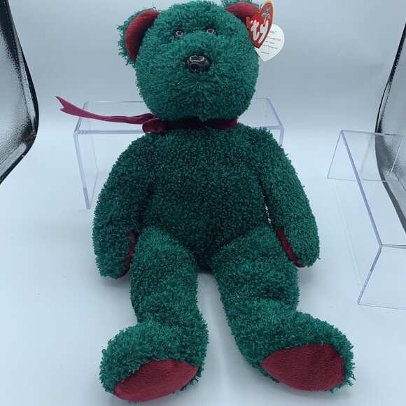 TY Beanie Buddy w/Baby Christmas 2001 Holiday Teddy Bear Plush Stuffed Animal - Picture 7 of 12